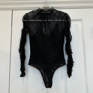 Jonathan Simkhai Black Lace Bodysuit